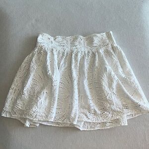 NWOT Luxury White Eyelet Skirt